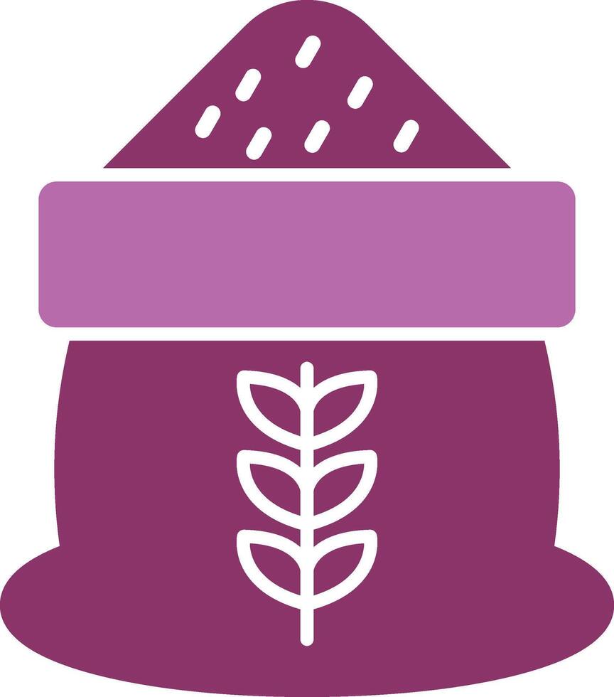 Grain Glyph Two Colour Icon vector