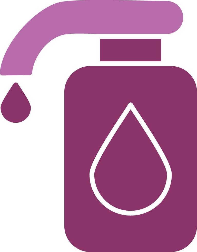 Cleaning Liquid Glyph Two Colour Icon vector