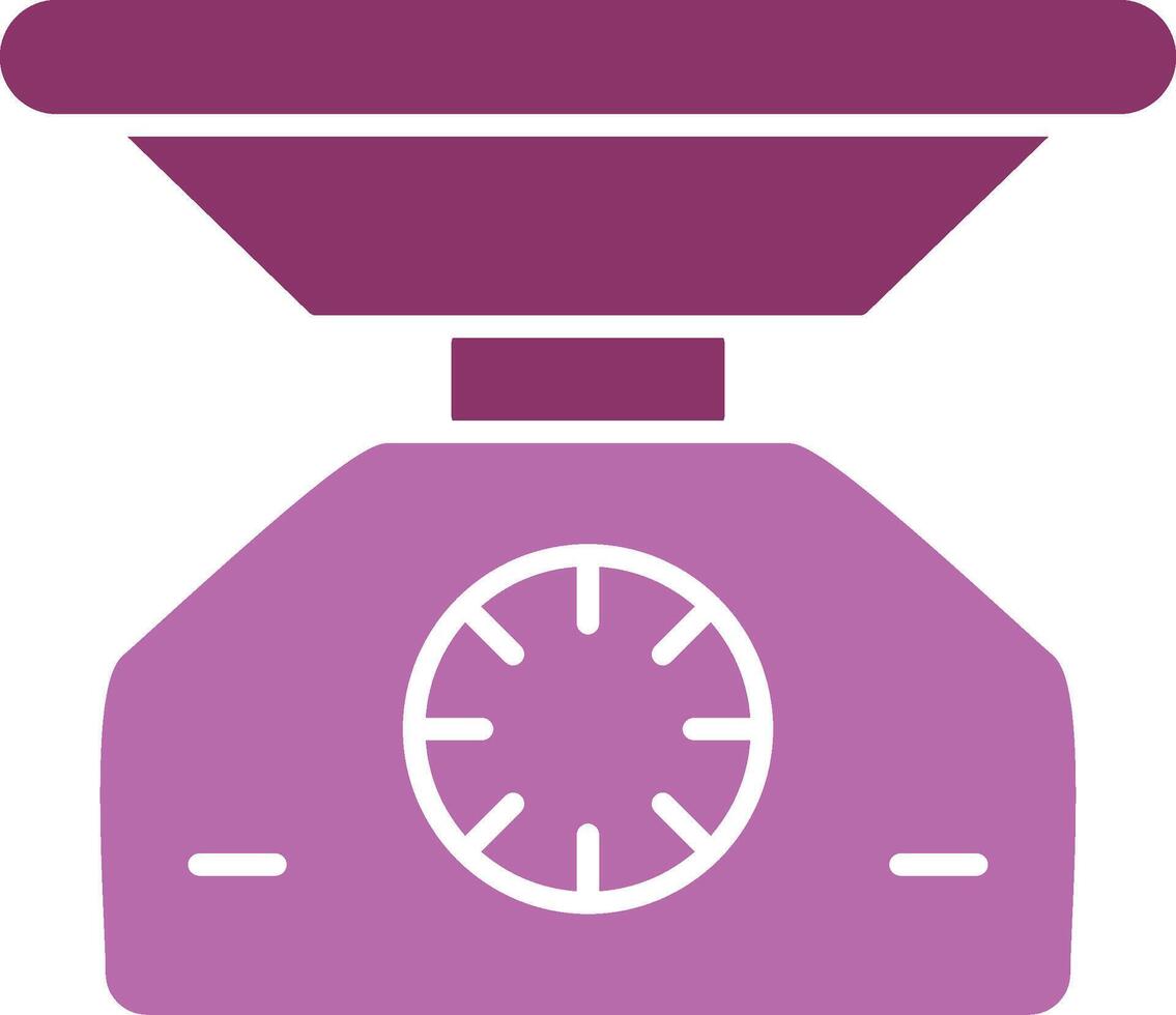 Weight Scale Glyph Two Colour Icon vector