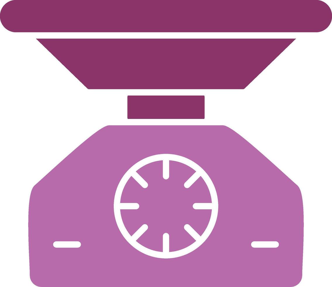 Weight Scale Glyph Two Colour Icon vector