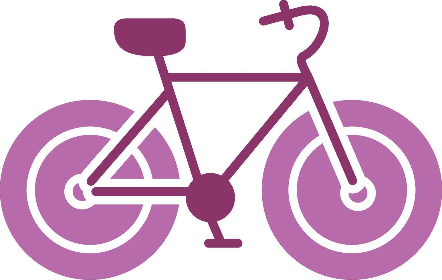 Bicycle Glyph Two Colour Icon vector