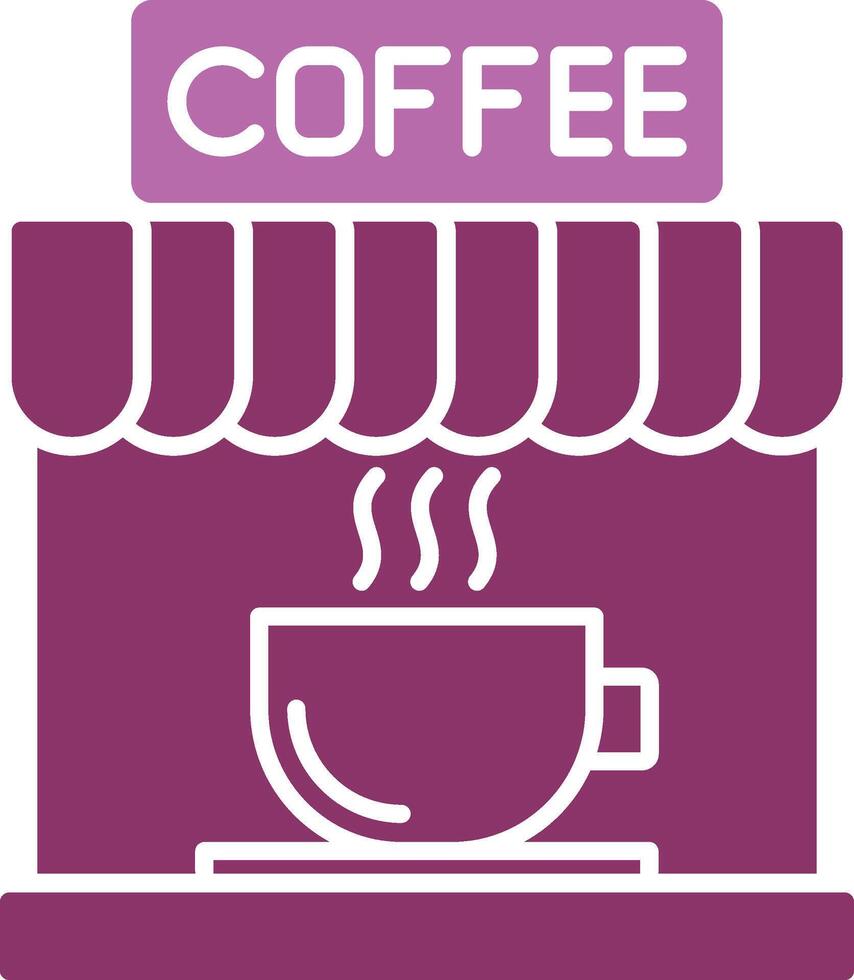 café glifo dos color icono vector