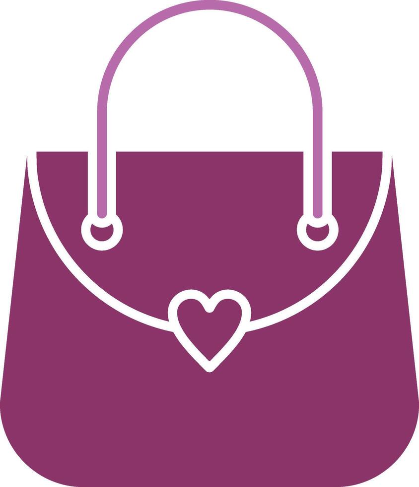 bolso glifo dos color icono vector