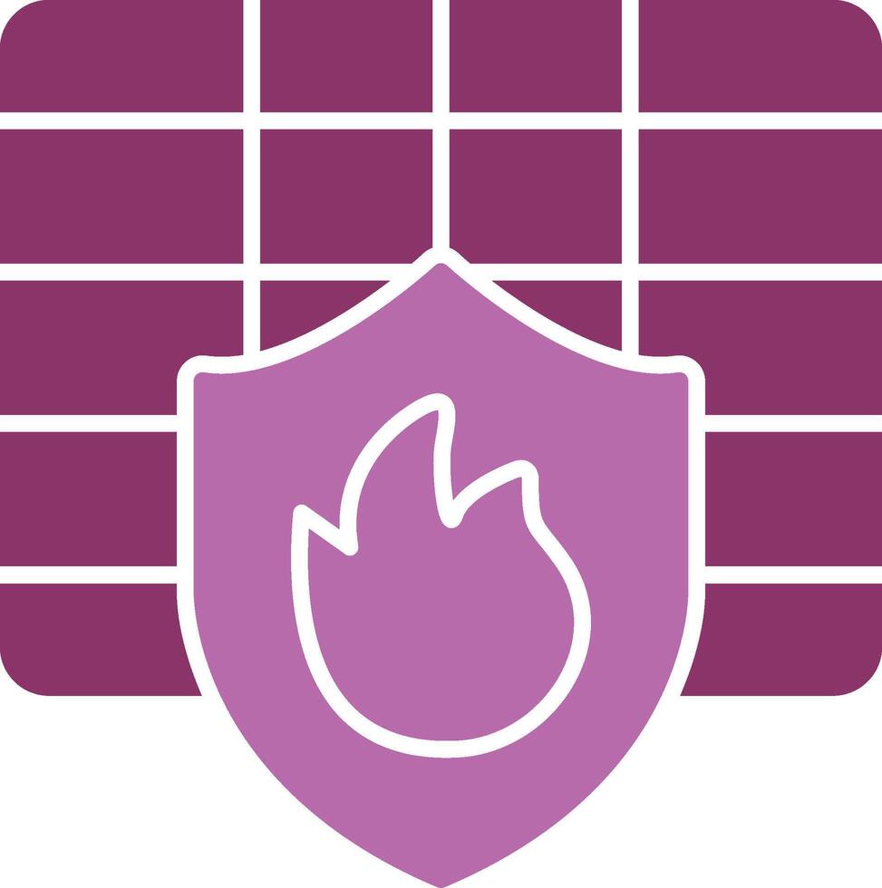 Firewall Glyph Two Colour Icon vector