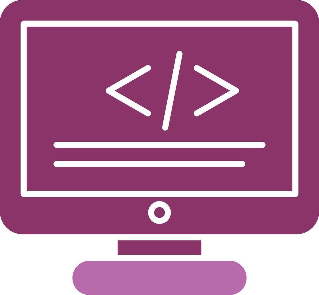 Programming Glyph Two Colour Icon vector