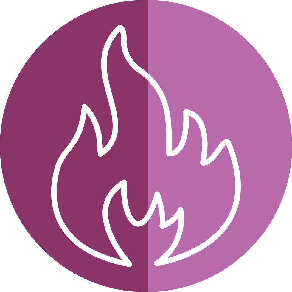 Flame Glyph Two Colour Icon vector