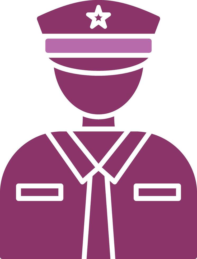 Officer Glyph Two Colour Icon vector