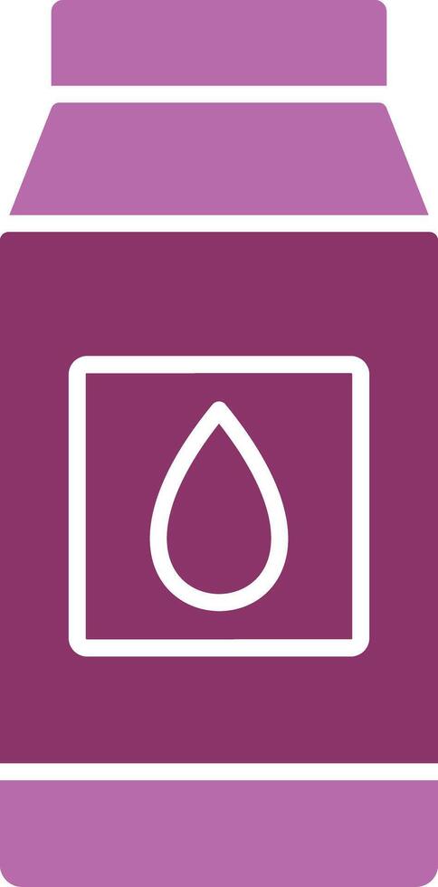 Milk Glyph Two Colour Icon vector