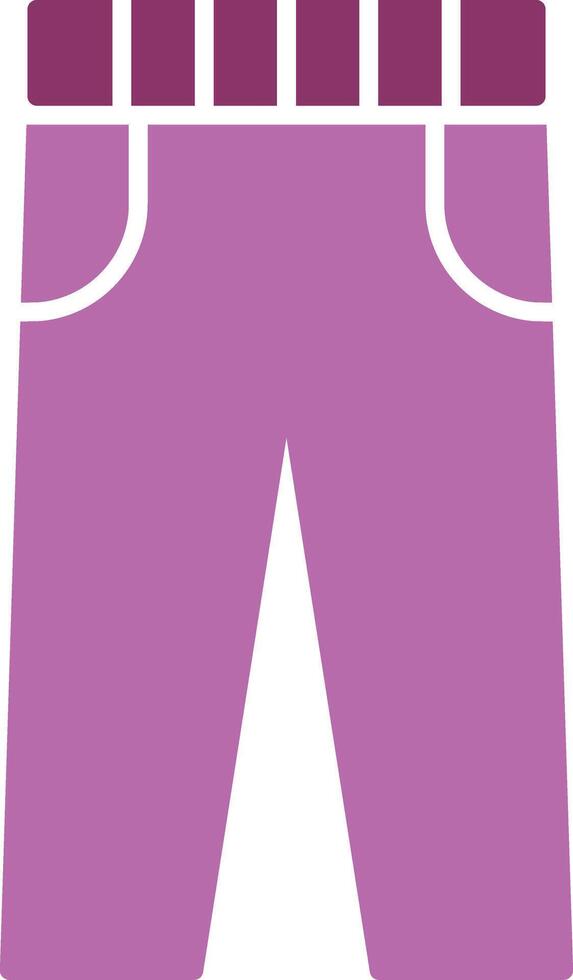 Trousers Glyph Two Colour Icon vector