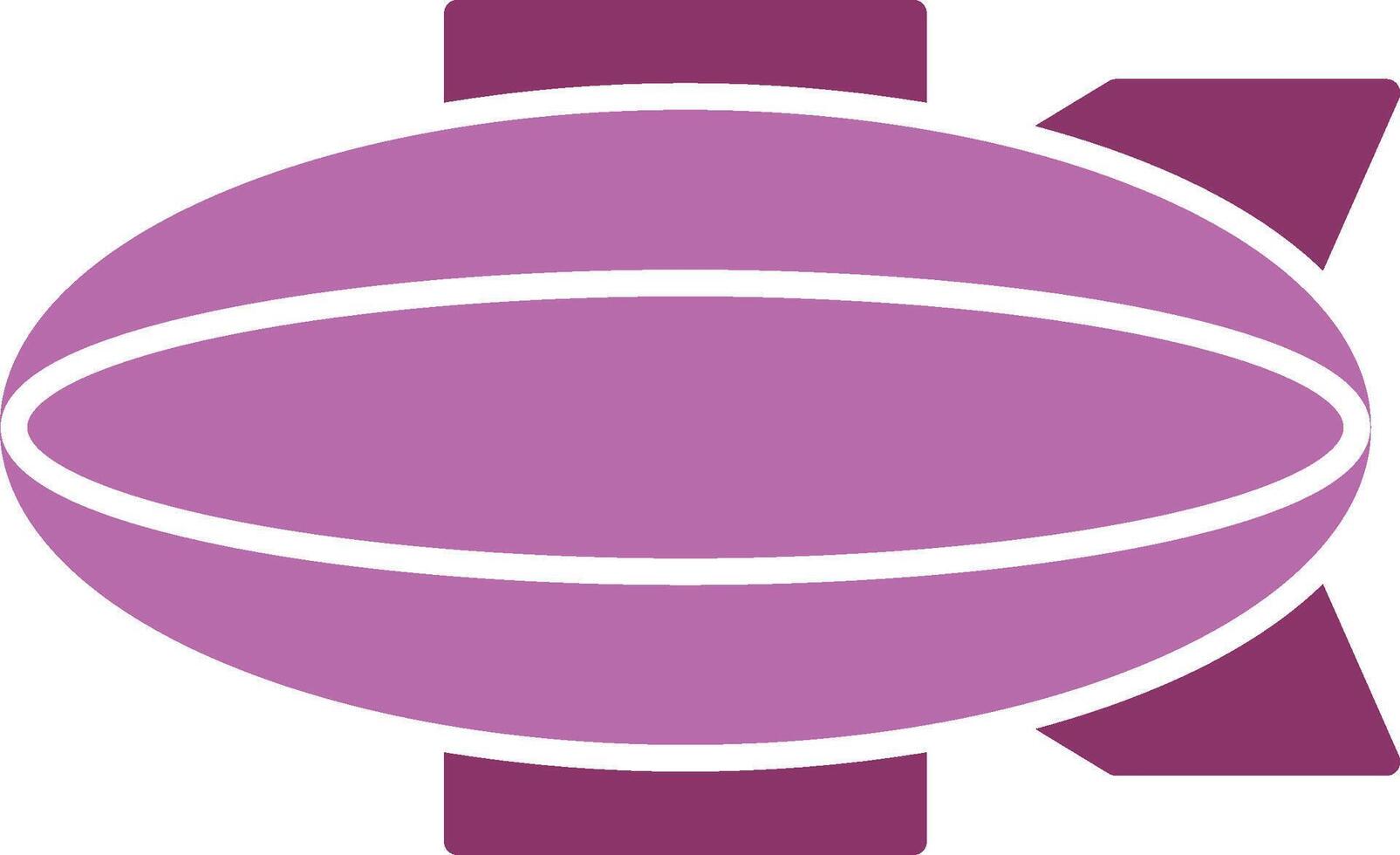 Blimp Glyph Two Colour Icon vector