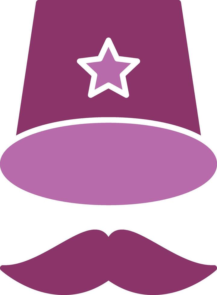 Top Hat Glyph Two Colour Icon vector