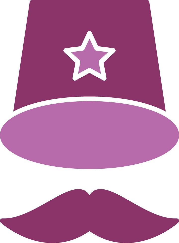 Top Hat Glyph Two Colour Icon vector