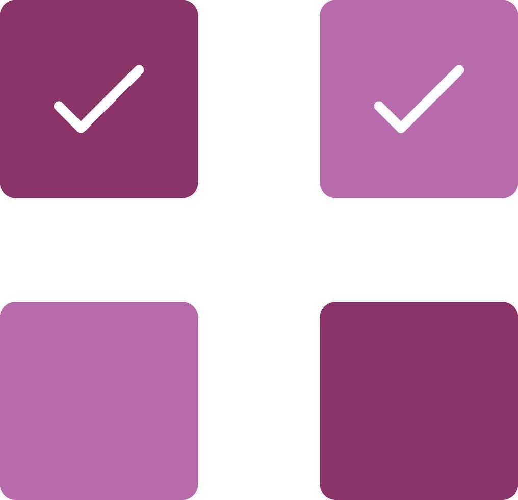 Check Box Glyph Two Colour Icon vector