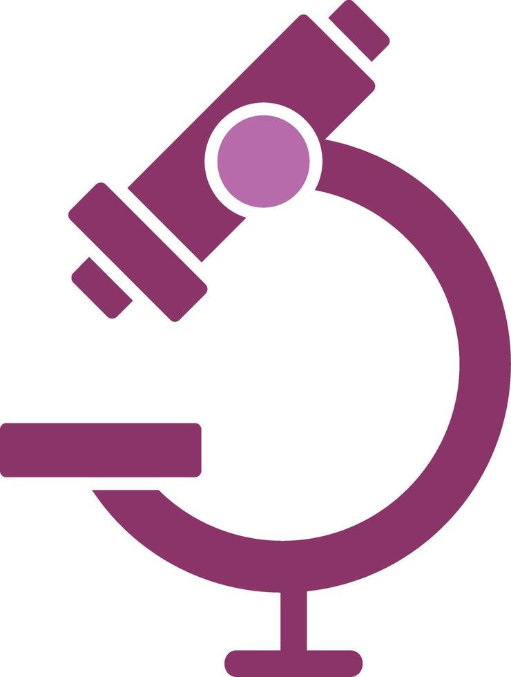 Microscope Glyph Two Colour Icon vector