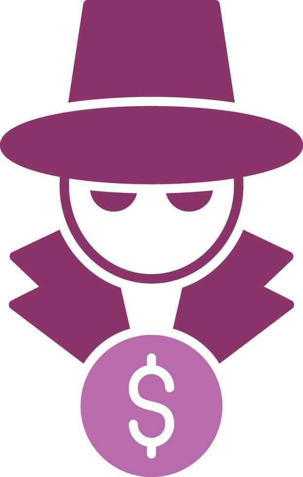 Fraud Glyph Two Colour Icon vector