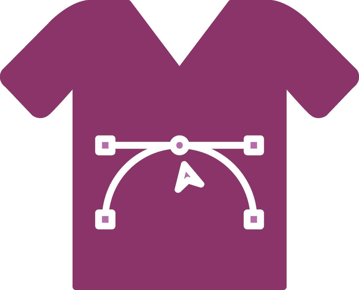 Shirt Design Glyph Two Colour Icon vector