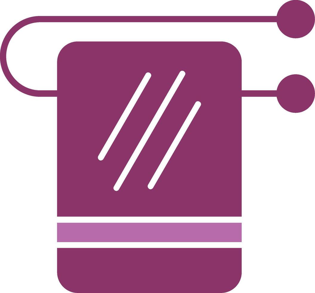 Towel Rack Glyph Two Colour Icon vector