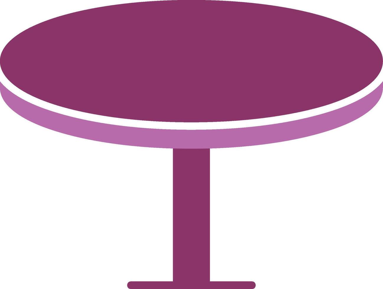 Round Table Glyph Two Colour Icon vector