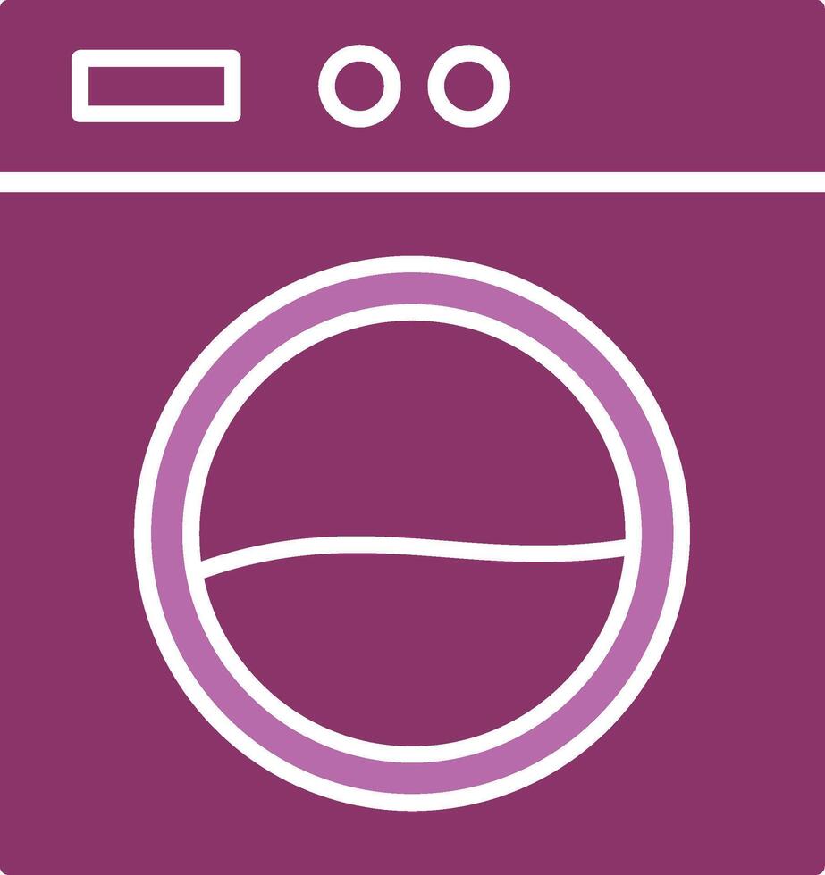 Laundry Machine Glyph Two Colour Icon vector