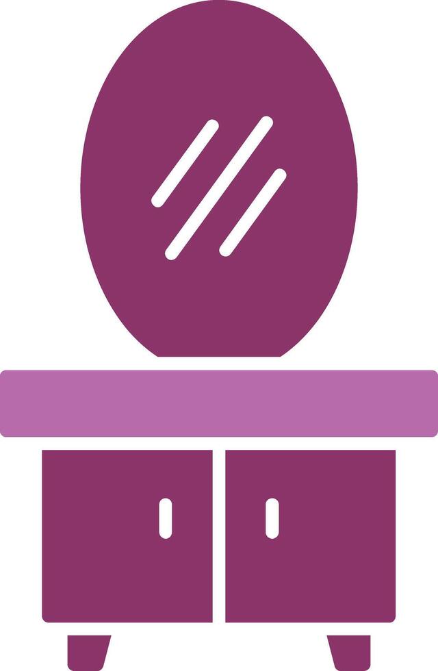 Dressing Table Glyph Two Colour Icon vector