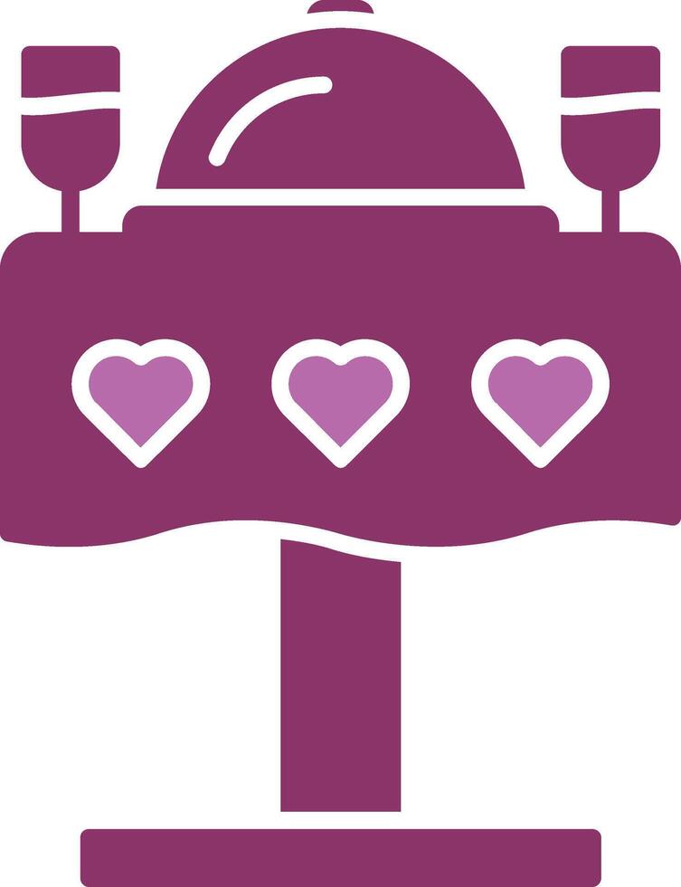 Wedding dinner Glyph Two Colour Icon vector