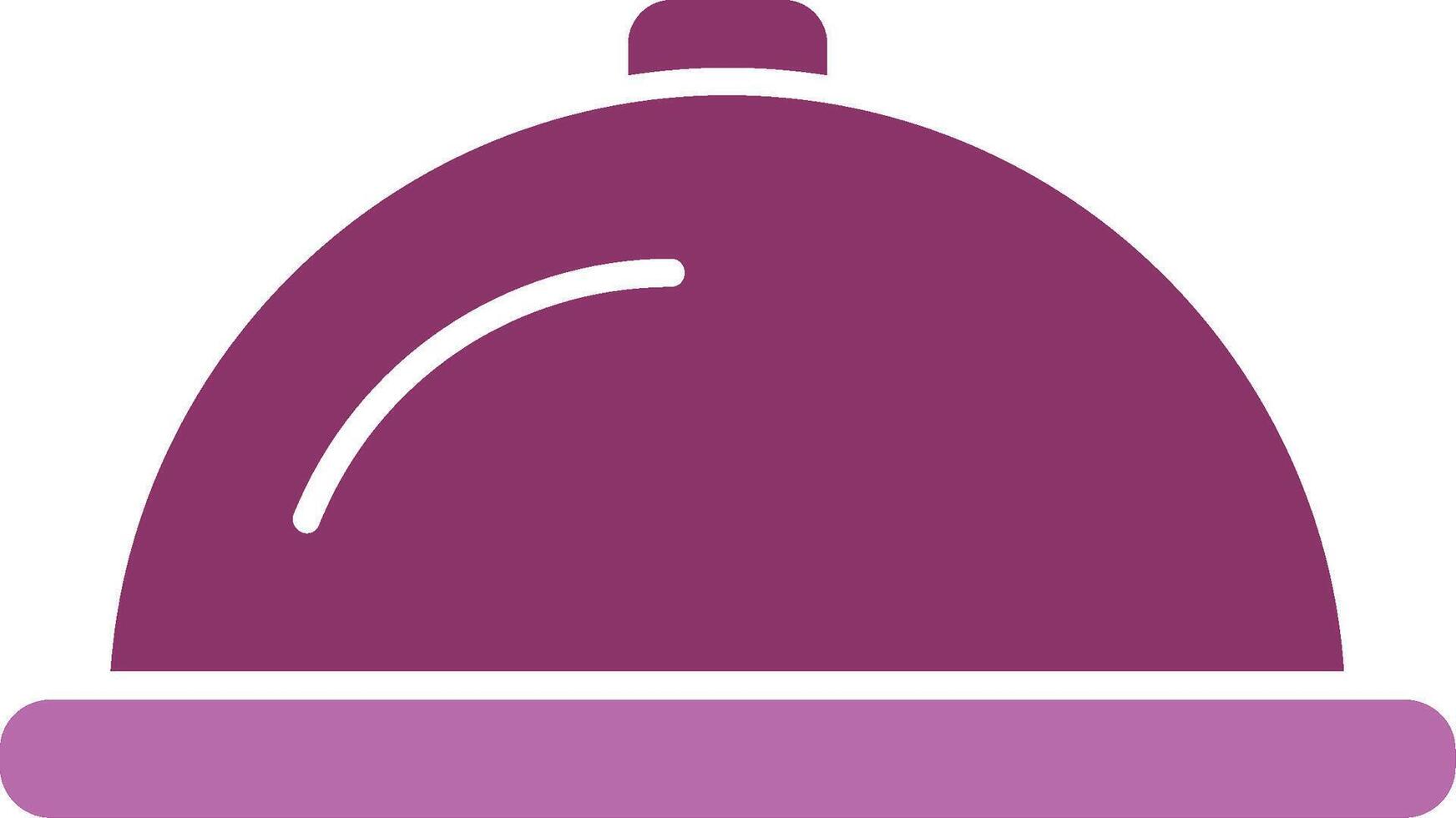 Serving Dish Glyph Two Colour Icon vector