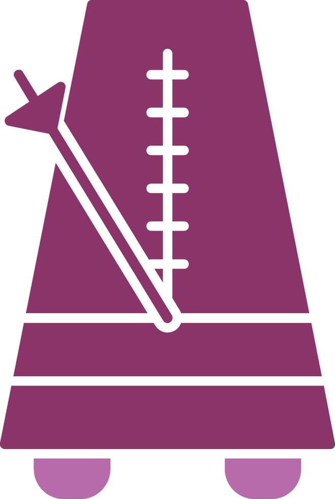 Metronome Glyph Two Colour Icon vector