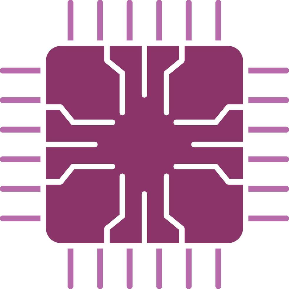 Chip Glyph Two Colour Icon vector