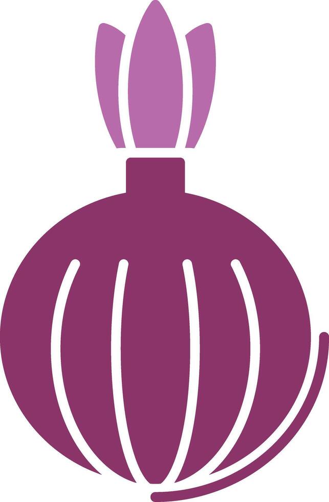 Onion Glyph Two Colour Icon vector