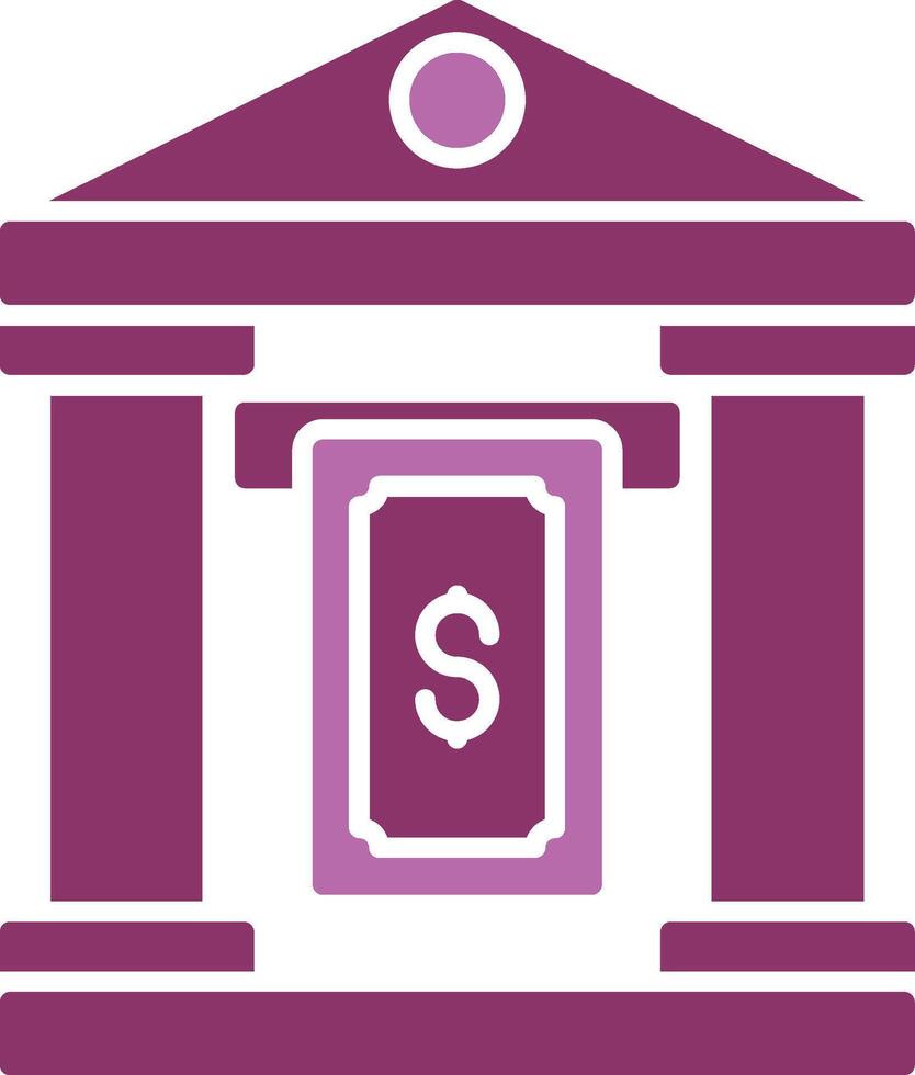 Cash Withdraw Glyph Two Colour Icon vector
