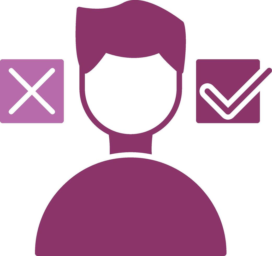 Decision Making Glyph Two Colour Icon vector