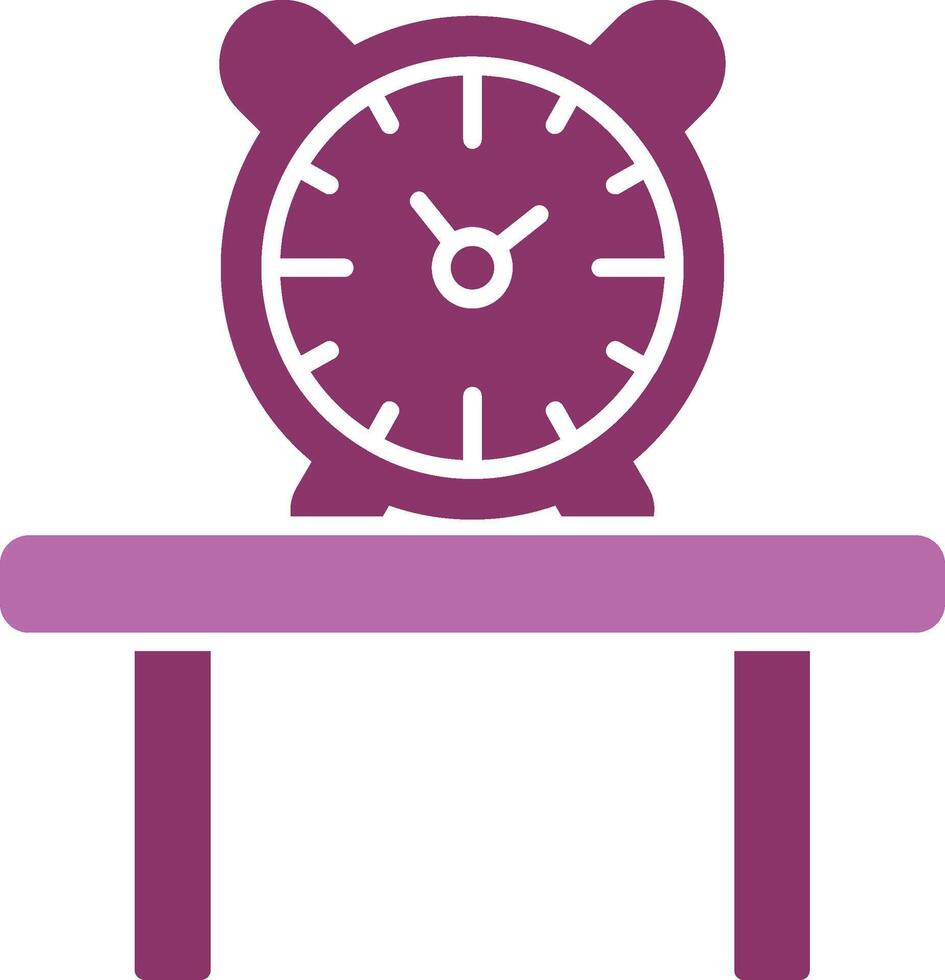 Table Watch Glyph Two Colour Icon vector