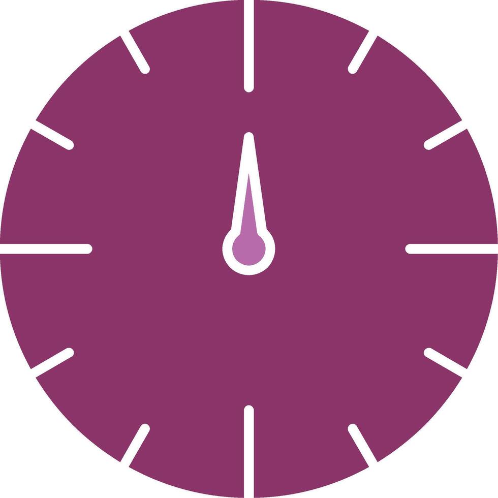 reloj glifo dos color icono vector