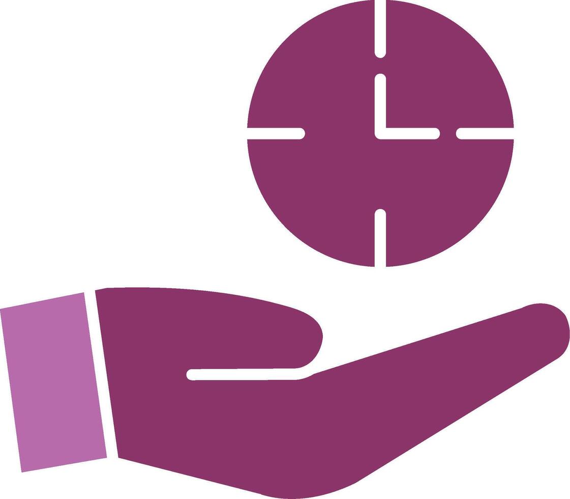 Save Time Glyph Two Colour Icon vector