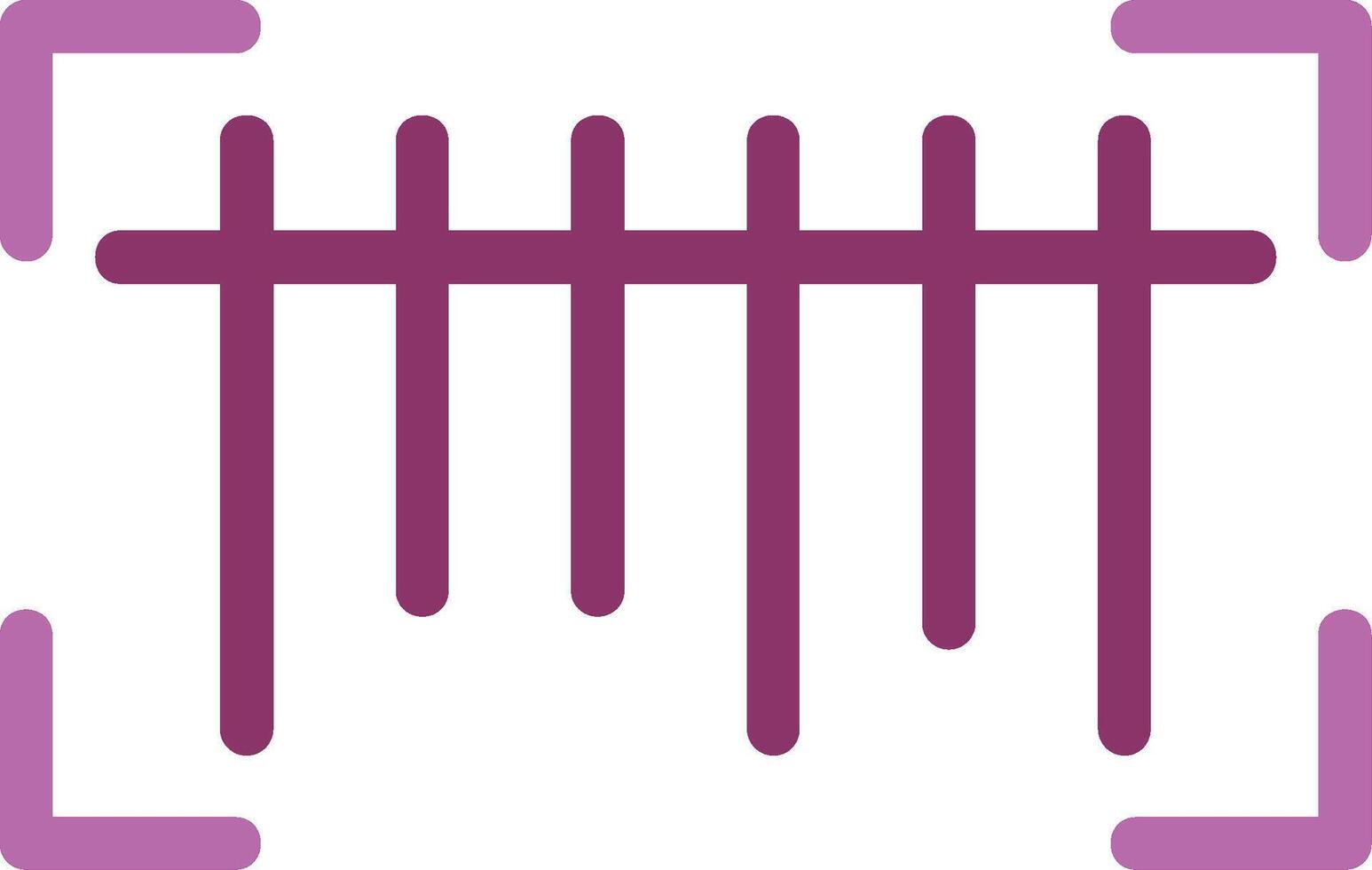 Barcode Glyph Two Colour Icon vector