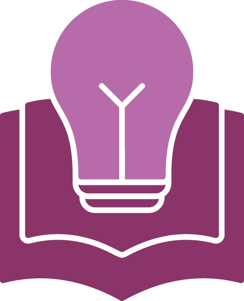 Knowledge Glyph Two Colour Icon vector