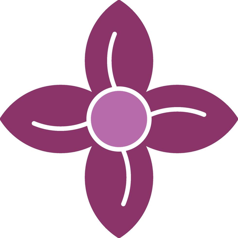 Clematis Glyph Two Colour Icon vector