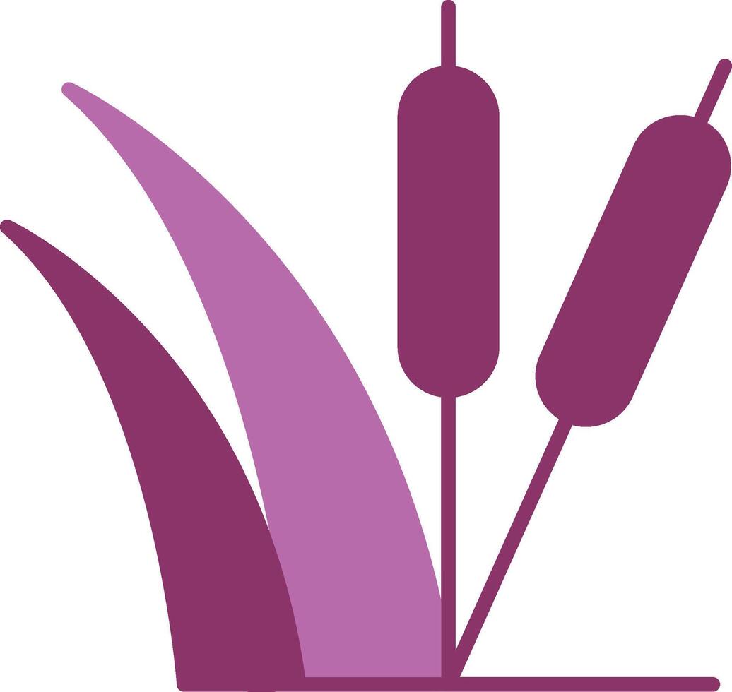 Sedge Glyph Two Colour Icon vector