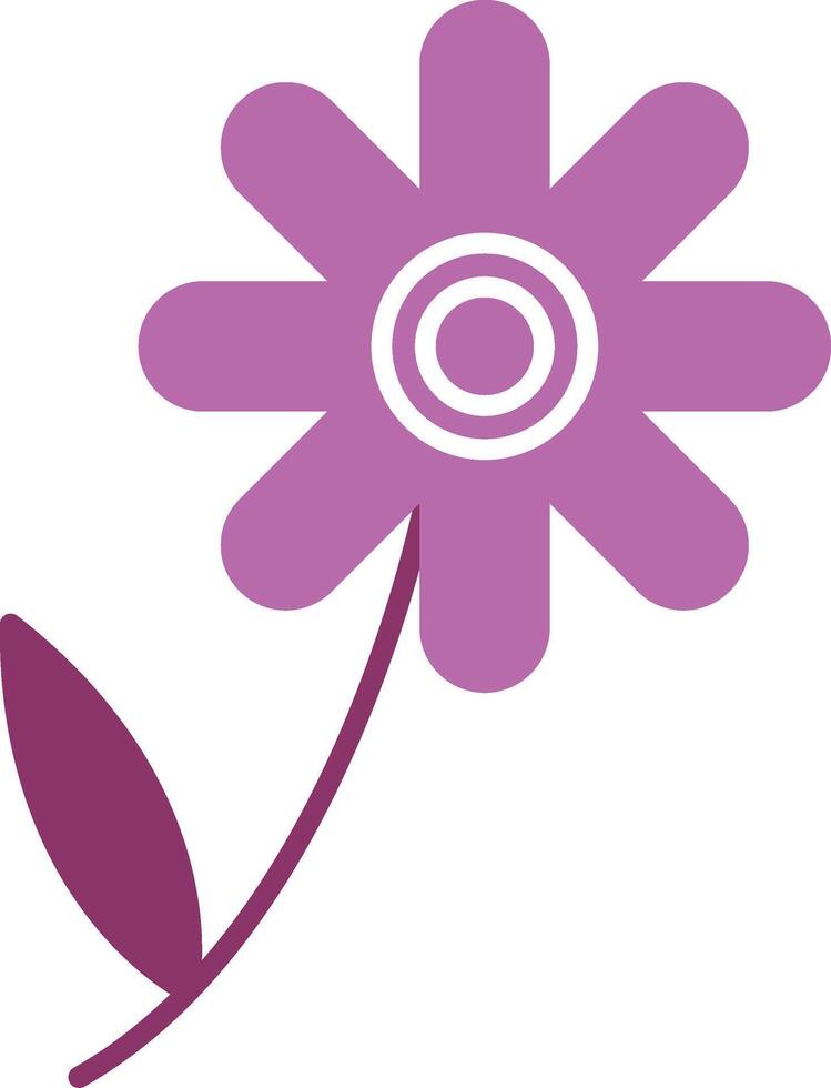 Chamomile Glyph Two Colour Icon vector