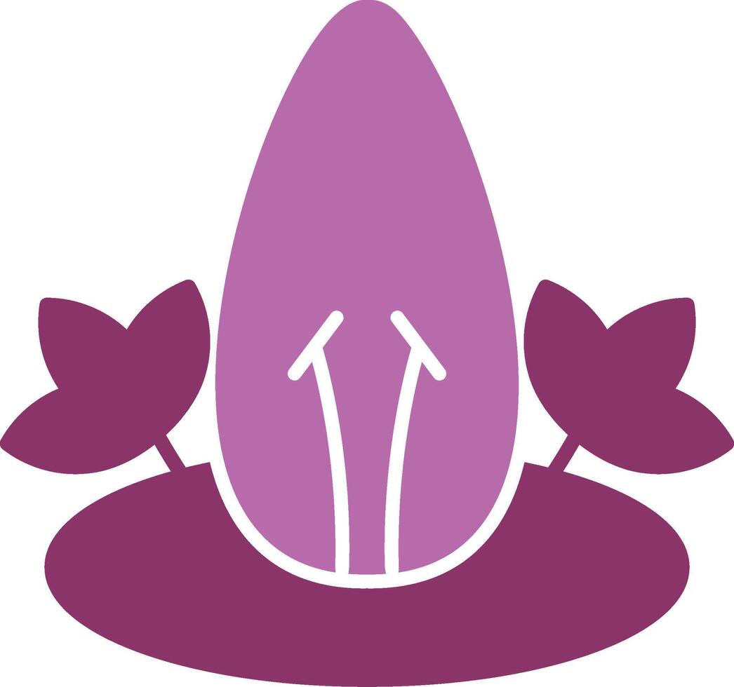 Acanthaceae Glyph Two Colour Icon vector