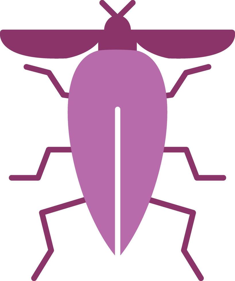insecto glifo dos color icono vector