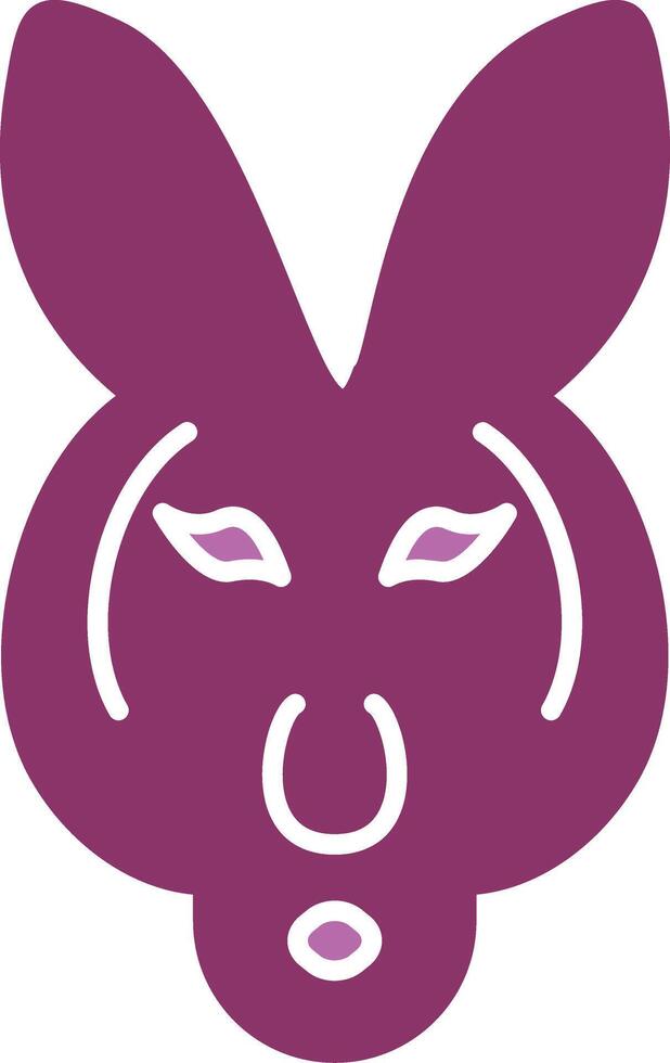 Kangaroo Glyph Two Colour Icon vector