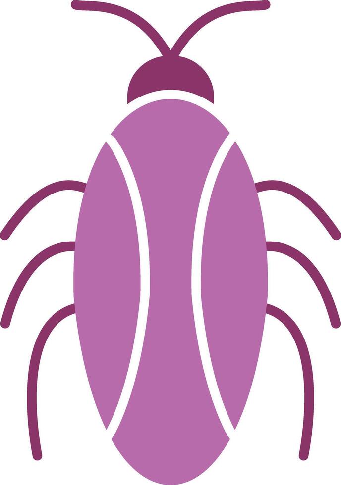 cucaracha glifo dos color icono vector