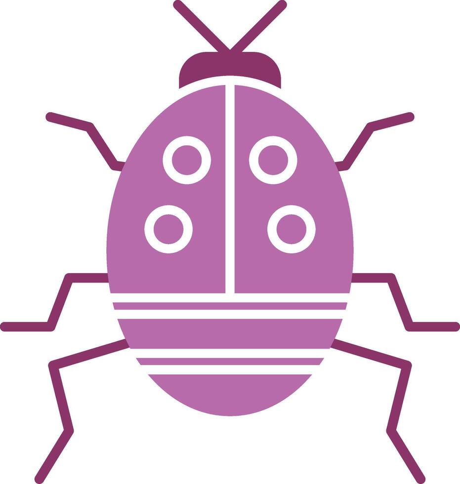 Bug Glyph Two Colour Icon vector