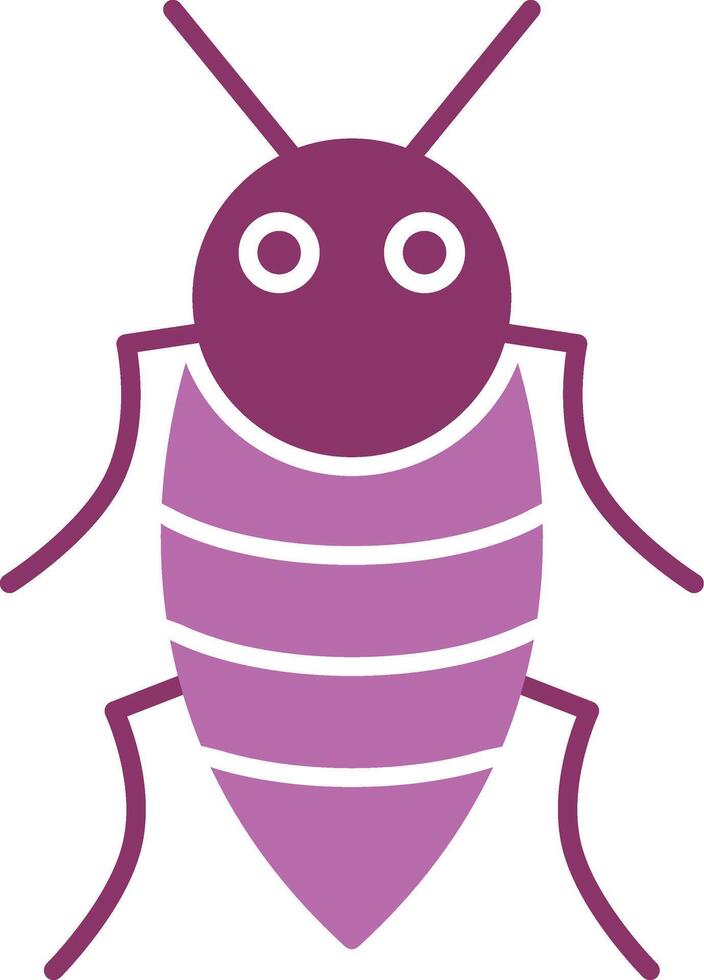 insecto glifo dos color icono vector