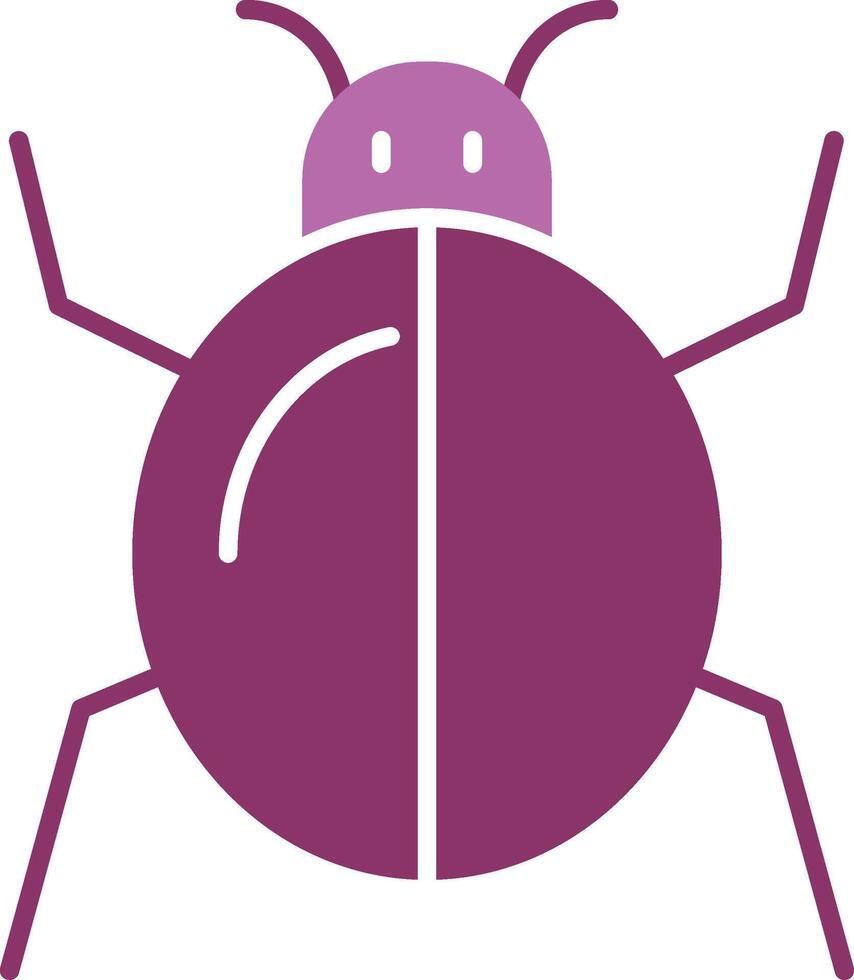 Bug Glyph Two Colour Icon vector