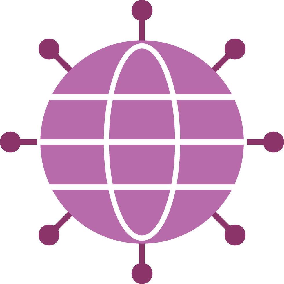 Networking Glyph Two Colour Icon vector