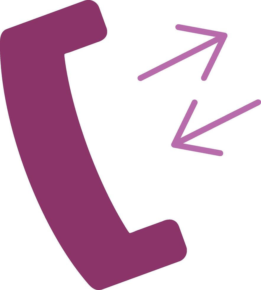 Phone Receiver Glyph Two Colour Icon vector