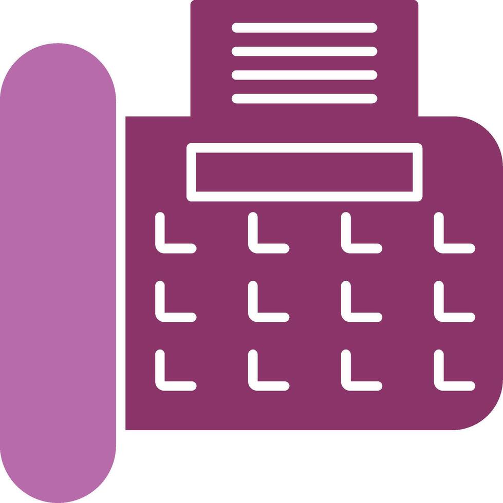 Fax Glyph Two Colour Icon vector