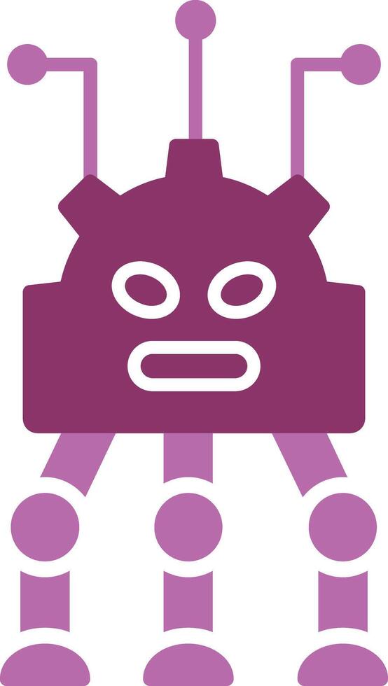 Robotics Glyph Two Colour Icon vector